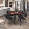 Regency Kahlo Round Table & Chair Sets, 48 W, 48 L, 29 H, Wood, Metal, Plastic Top, Cherry TPL48RNDCHBK47BK - alternate 3